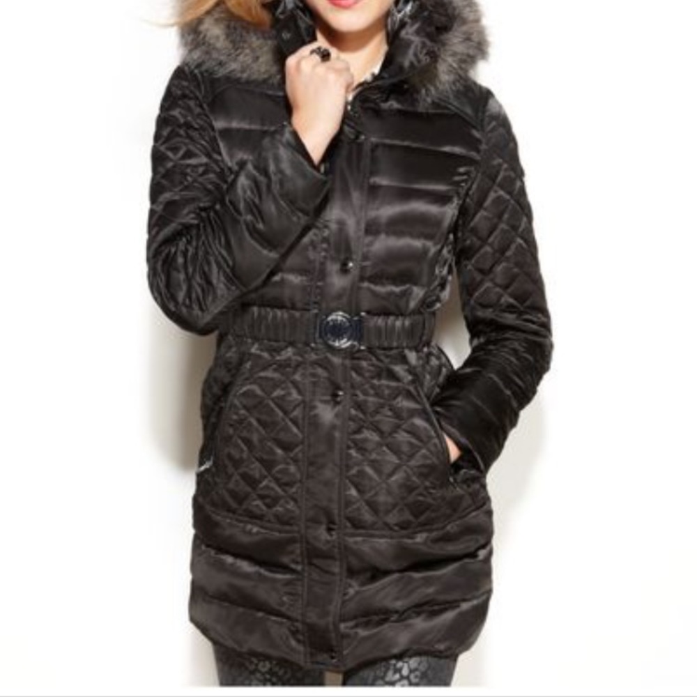 Guess Satin quilted puffer